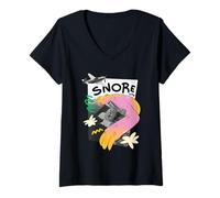 Mujer Gráfico de Poder ronquido para soñadores y Rebeldes del sueño Camiseta Cuello V