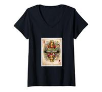 Mujer Gráfico de Regalo de Parodia Night out for Mom Wife Mother Queen Camiseta Cuello V