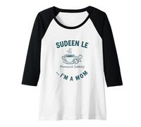 Mujer Gráfico Divertido de café y Chupete de Suddenly I Am Mom Camiseta Manga Raglan