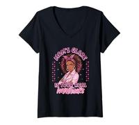 Mujer Gráfico Mom'S Glare Is Your Real Nightmare Camiseta Cuello V