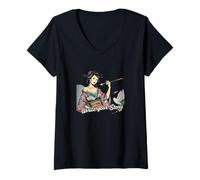Mujer Gráfico Pin-up japonés escribe tu Propia Historia - S25 Camiseta Cuello V