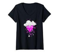 Mujer Gráfico Pink Storms Can't Dim My Shine Pink Camiseta Cuello V