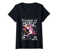 Mujer Gráfico Power in Magic Anime LV.05 Camiseta Cuello V