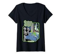 Mujer Graham and the Greys Alien UFO Retro Funny Adult Humor Camiseta Cuello V