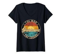 Mujer GRAHAM The Man The Myth The Legend First Name Camiseta Cuello V