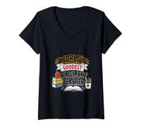 Mujer Gramática ingeniosa del Profesor de inglés más Bueno del Mundo Divertido Camiseta Cuello V