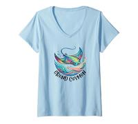 Mujer Gran Cayman Souvenir Islas Caimán Gran Caimán Camiseta Cuello V