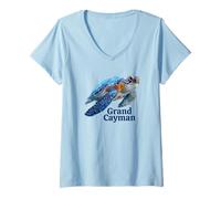 Mujer Gran Cayman Souvenir Islas Caimán Gran Caimán Camiseta Cuello V
