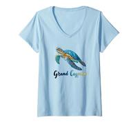 Mujer Gran Cayman Souvenir Islas Caimán Gran Caimán Camiseta Cuello V