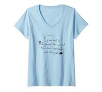 Mujer Gran Cita de Gatsby So We Beat On tipografía del manuscrito Camiseta Cuello V