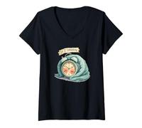 Mujer Gran Disfraz de Reloj Despertador con discurso Do It Tomorrow Camiseta Cuello V
