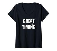 Mujer Gran momento Camiseta Cuello V