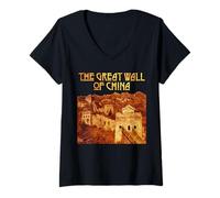 Mujer Gran Muralla China Camiseta Cuello V