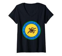 Mujer Gran Sello de la Tribu del Orgullo del Estado de Oklahoma de la Nación Choctaw Camiseta Cuello V