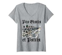 Mujer Granaderos prusianos | Prusia Hohenzollern | infantería Camiseta Cuello V
