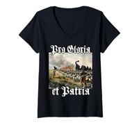 Mujer Granaderos prusianos | Prusia Hohenzollern | infantería Camiseta Cuello V
