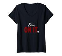 Mujer Granate Rojo Borgoña Been ON IT. Granate Rojo Borgoña Camiseta Cuello V