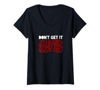 Mujer Granate Rojo Borgoña Don't Get It Twisted Granate Gráfico Camiseta Cuello V