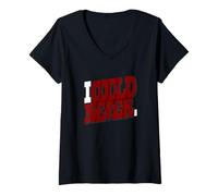 Mujer Granate Rojo Borgoña I Could Never Maroon Burgundy Camiseta Cuello V
