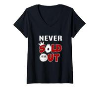 Mujer Granate Rojo Borgoña Never Sold out Burdeos Gráfi Camiseta Cuello V