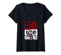 Mujer Granate Rojo Borgoña No Time For That Maroon Burgundy Camiseta Cuello V