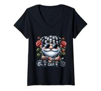 Mujer Grandpa Motorcycle Riding GNOME Graphic For Biker Grandma Camiseta Cuello V