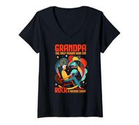 Mujer Grandpa The Only Person Who Can Rock a Rocking Chair Camiseta Cuello V