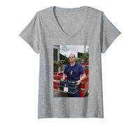 Mujer Grant Mitchell Ross Kemp en el set Eastenders Camiseta Cuello V