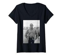 Mujer Grant Mitchell Ross Kemp filmando Eastenders en los muelles Camiseta Cuello V