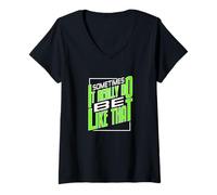 Mujer Green It Do Be Like That Green Gráfico Camiseta Cuello V