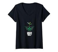Mujer Green Roots Only Green Tea Eco Fresh Pureza Vitality Zen Camiseta Cuello V