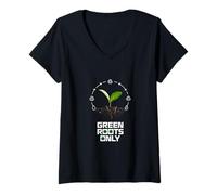 Mujer Green Roots Only Green Tea Eco Fresh Pureza Vitality Zen Camiseta Cuello V