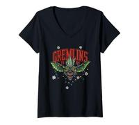 Mujer Gremlins Christmas Lights 1984 Camiseta Cuello V