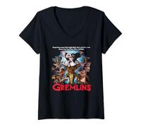 Mujer Gremlins Movie Poster Mogwai Mix Camiseta Cuello V