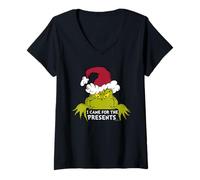 Mujer Grinch- I came for the Presents Camiseta Cuello V
