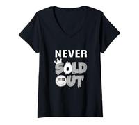 Mujer Gris Color Never Sold out Gris Gráfico Camiseta Cuello V
