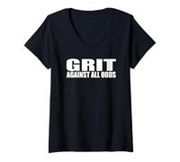 Mujer Grit contra Todo pronóstico Camiseta Cuello V