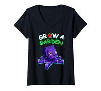 Mujer Grow a Garden Mimic Pulpo Pet Gamer Fan Virtual Gardening Camiseta Cuello V
