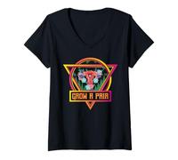 Mujer Grow A Pair Feminism Camiseta Cuello V
