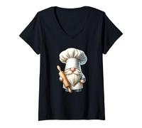 Mujer Grumpy Dad Chef GNOME Graphic For Men and Women Best Baker Camiseta Cuello V