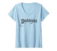Mujer Guadalajara México Orgullo Mexicano Jalisco Sinaloa Chicano Mex Camiseta Cuello V