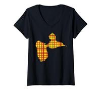 Mujer Guadeloupe Carte - Cadeau Gwadloup gwada 971 Style Madras Camiseta Cuello V