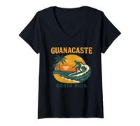 Mujer Guanacaste Costa Rica Pura Vida Camiseta Cuello V