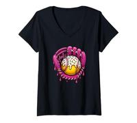 Mujer Guante de béisbol Drip Rosa Respeto The Drip para jóvenes niños niñas Camiseta Cuello V