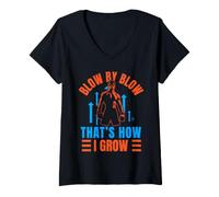 Mujer Guantes de Boxeo Blow by Blow Camiseta Cuello V