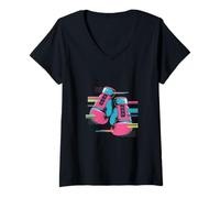 Mujer Guantes de Boxeo Cool Boxers Boxing Is My Therapy Love Boxing Camiseta Cuello V