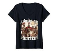 Mujer Guardia Pretoriana Romana Soldados de Elite Cohorte Camiseta Cuello V