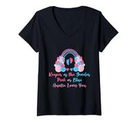 Mujer Guardián del género Auntie Loves You Baby Anuncio tía Camiseta Cuello V