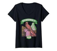 Mujer Guatemala Quetzal Chapin 502 Tikal Antigua Guatemalteco Rosa Camiseta Cuello V