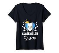 Mujer Guatemalan Queen Guatemala Flag Proud Guatemalan Woman Camiseta Cuello V